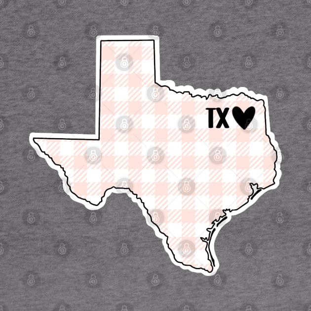 USA States: Texas (pink plaid) by LetsOverThinkIt